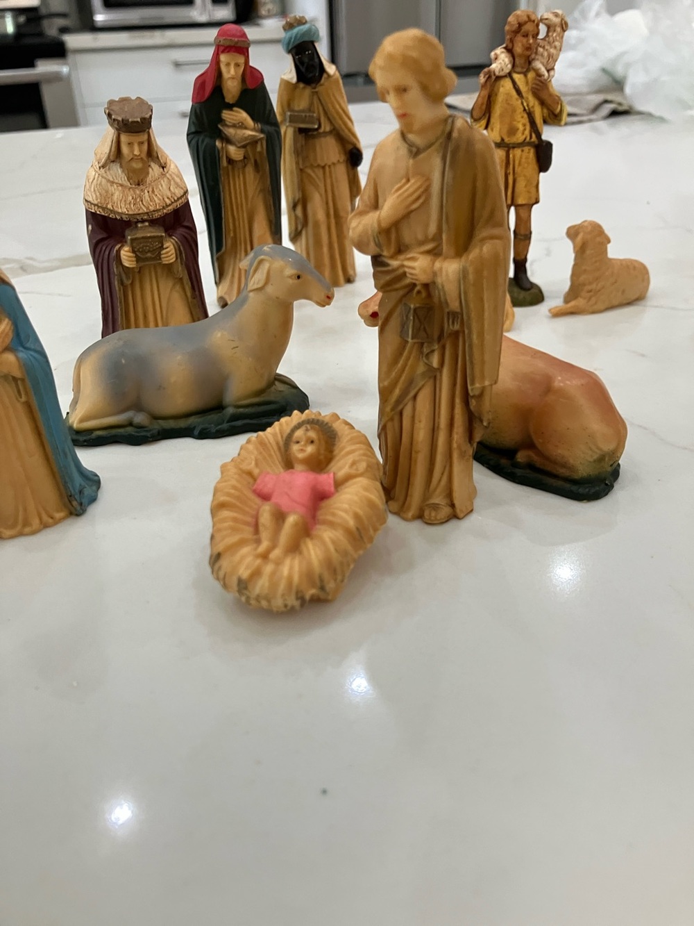 Hand-Painted Nativity Figurine Set - Multi-Color - Picture 5 of 7